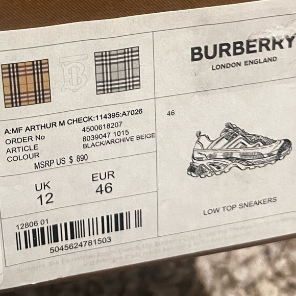 I am looking to sell theses 1 time wear Burberry shoes size 46.Perfect condition - Picture 4 of 6